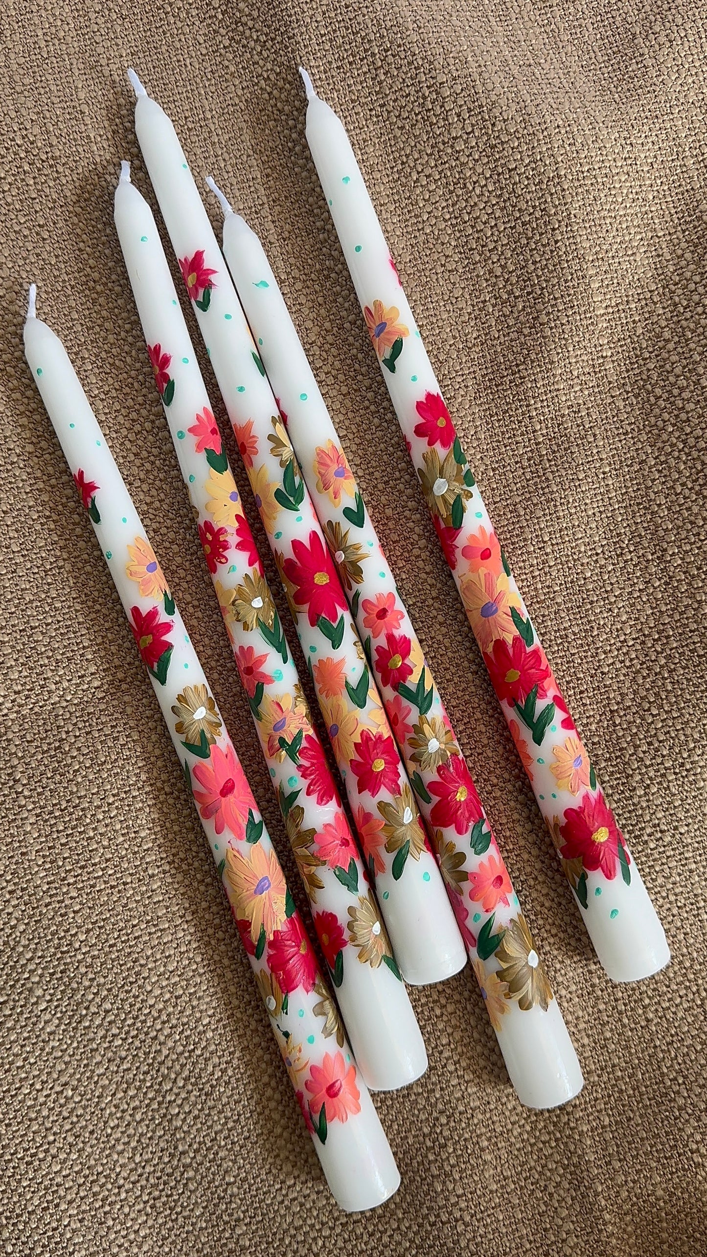 Rich Merriment taper candles, set of 5