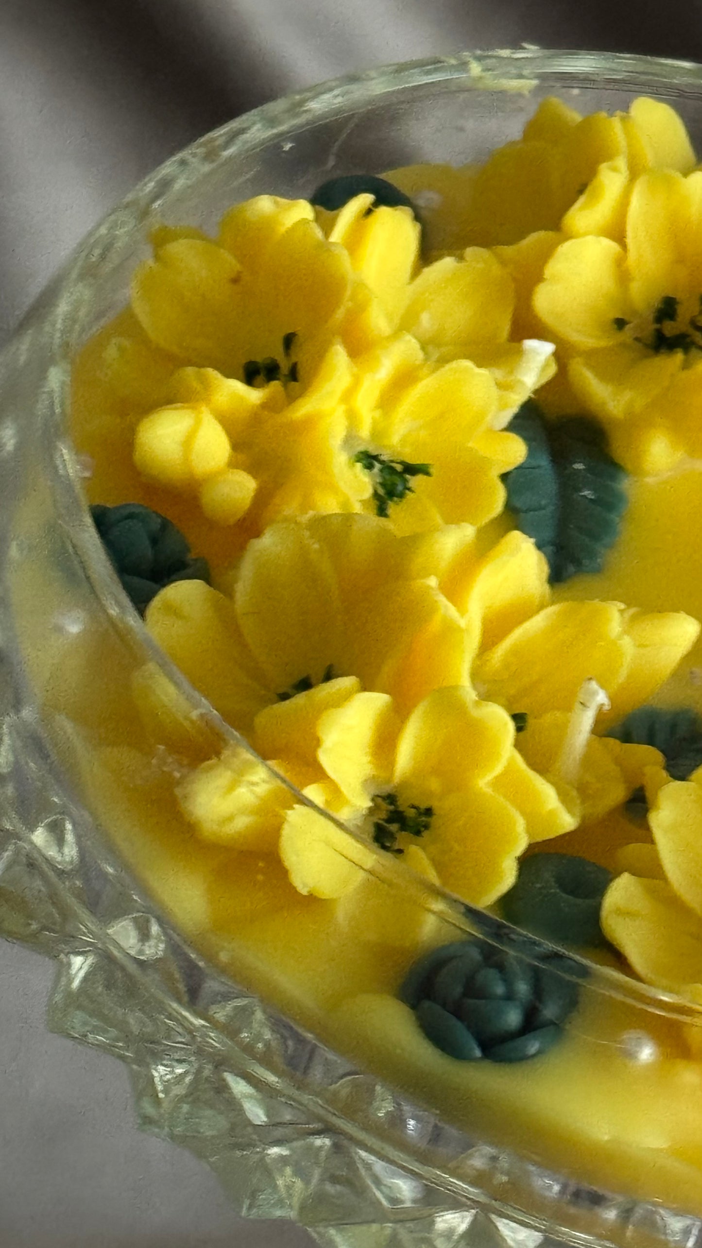 Summer + Sunshine floral goblet candle