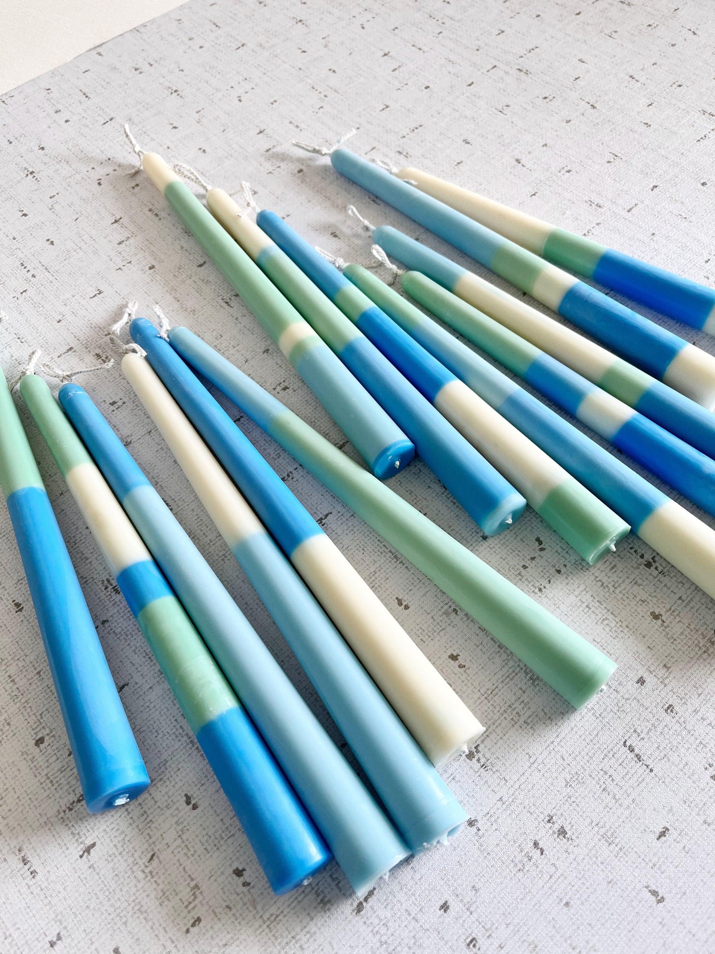 Bailiwick Studio Taper Candles Ocean Blue Color Block Soy