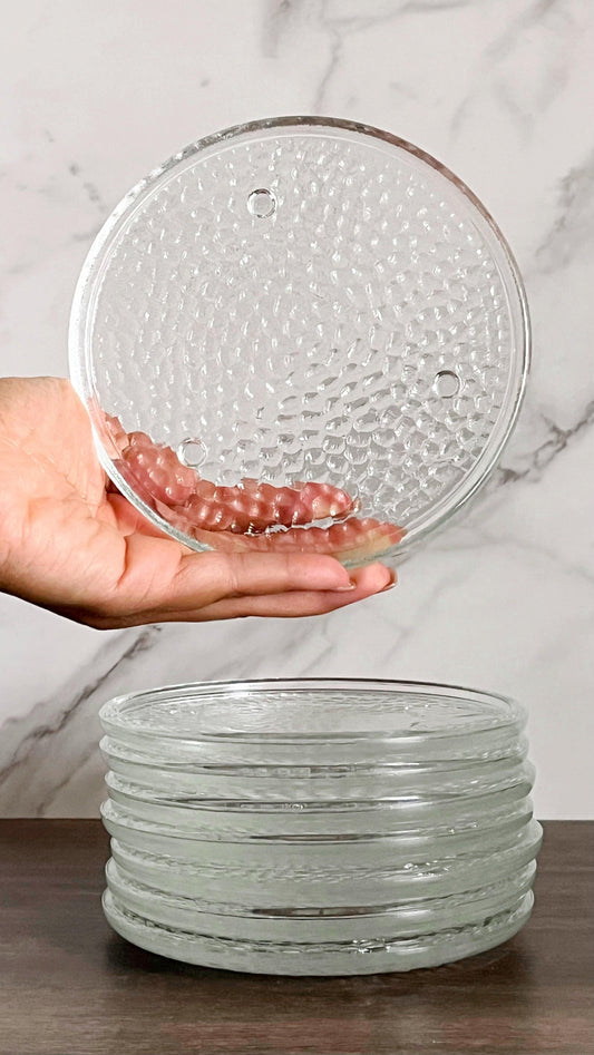 Pillar Candle Dish | Round Clear Glass Saucer, Small