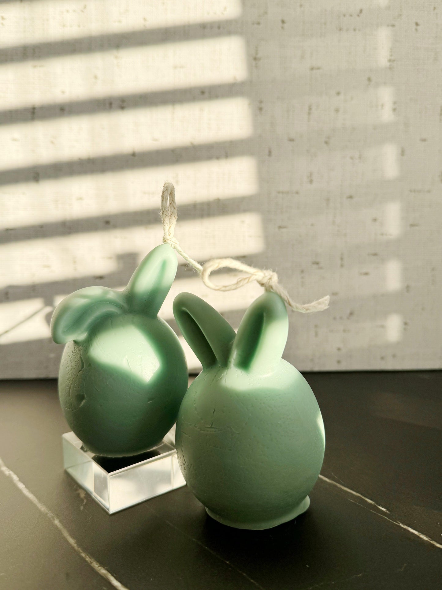 Bunny Love | Fluffy Bunny Pillar Candles (set of 2)