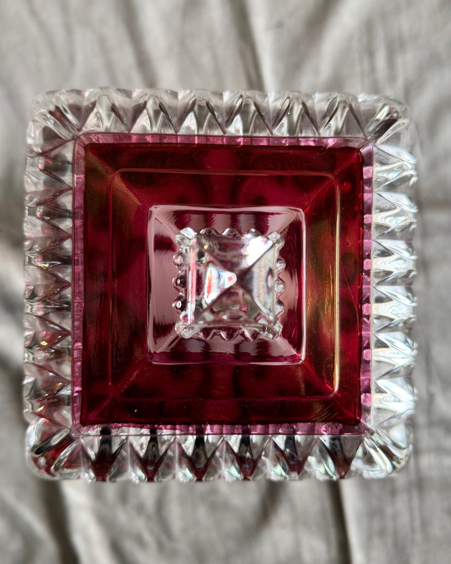Valentine’s Day candle
coconut apricot soy candle
eucalyptus, citrus, and pine fragrance
vintage Czech Bohemian Crystal Ruby Red goblet crystal lid candle romantic ambiance luxury candle gift statement decor candle fresh romantic scent unique candle design
