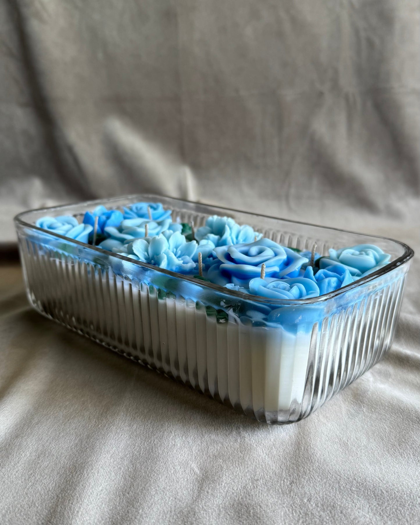 coconut apricot soy wax luxury candle blue candle floral blue tarheel blue carolina blue