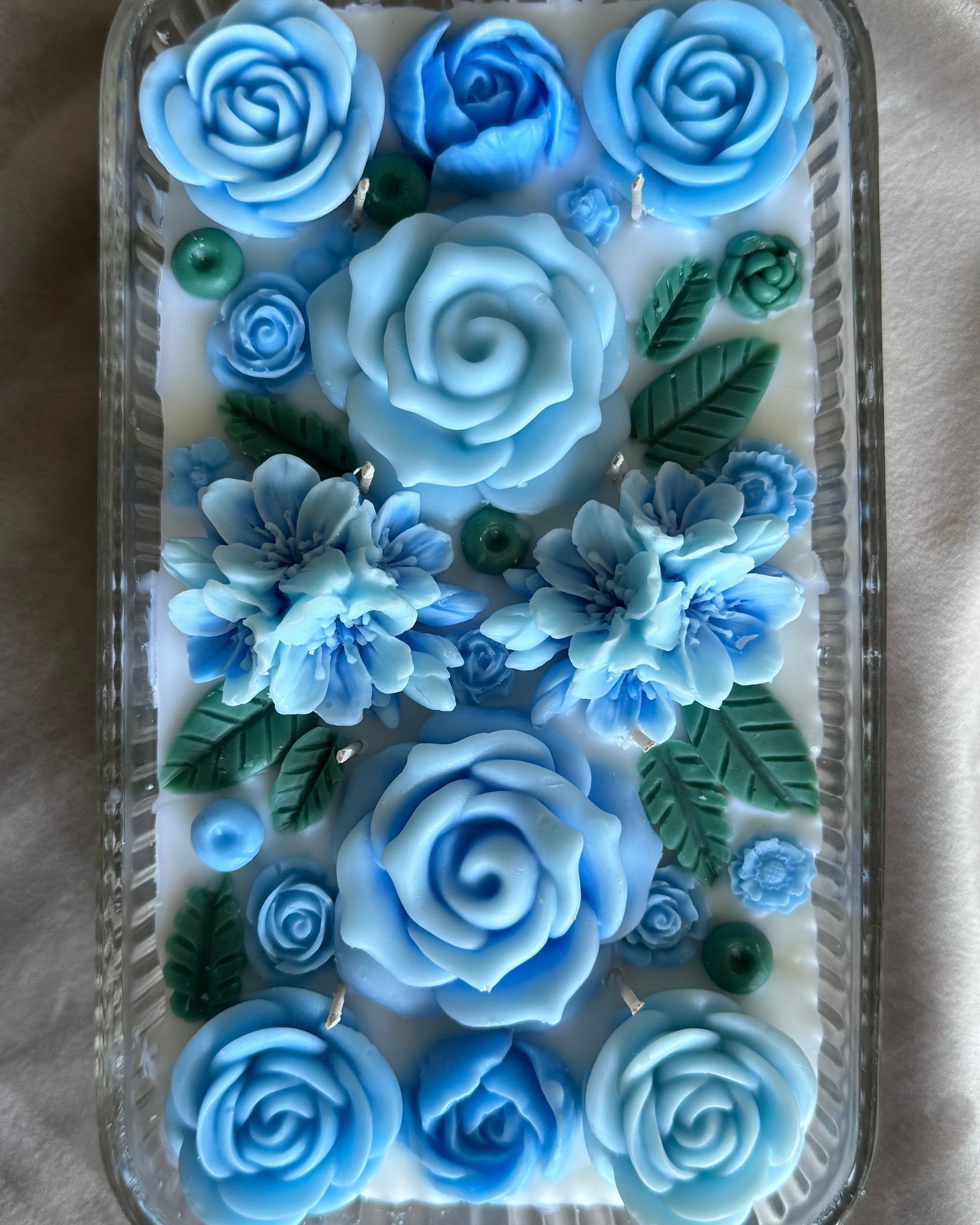 coconut apricot soy wax luxury candle blue candle floral blue tarheel blue carolina blue