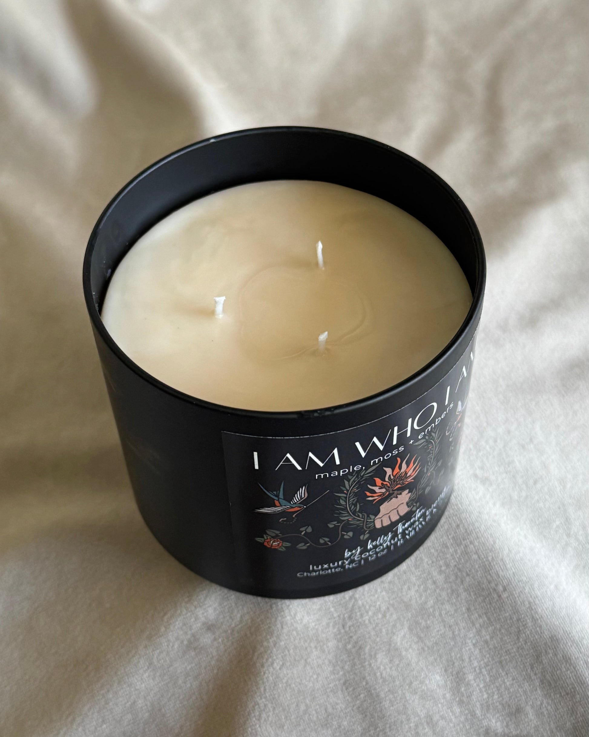 coconut apricot wax maple moss and embers faith inspired candle