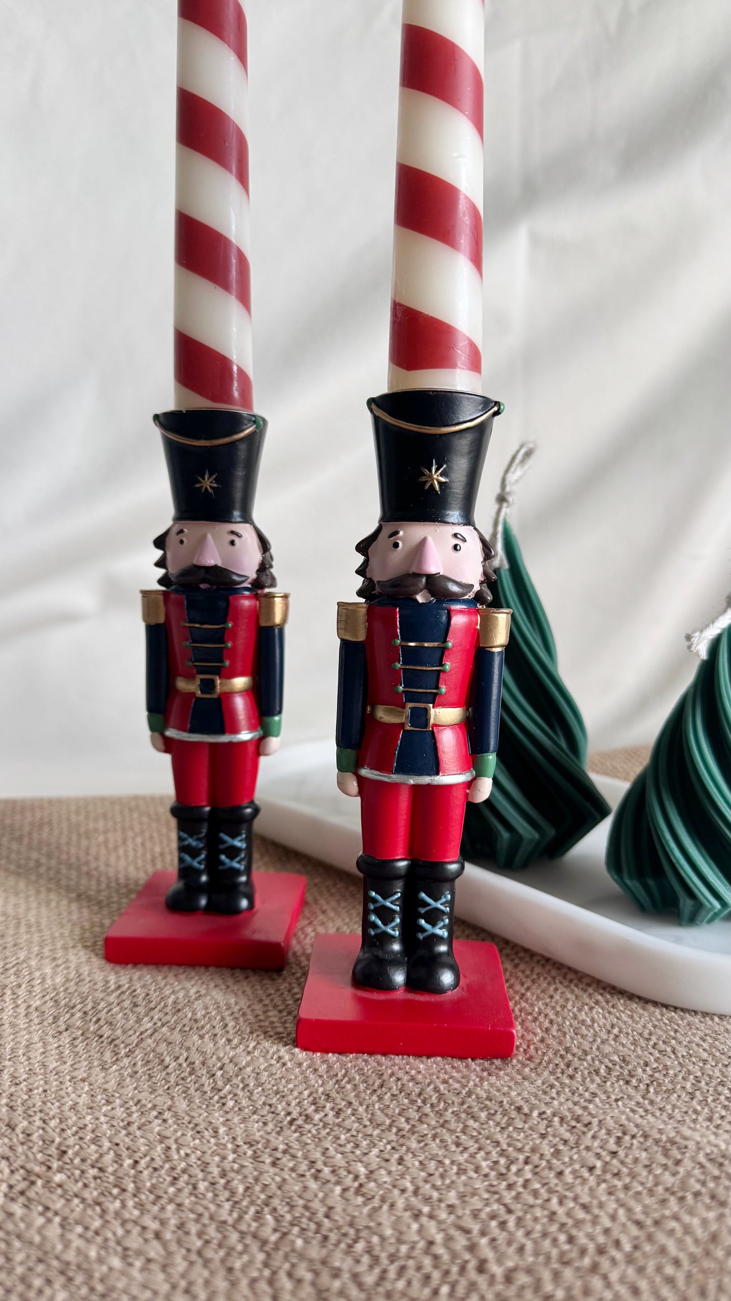 Nutcracker Candle Holder, set of 2