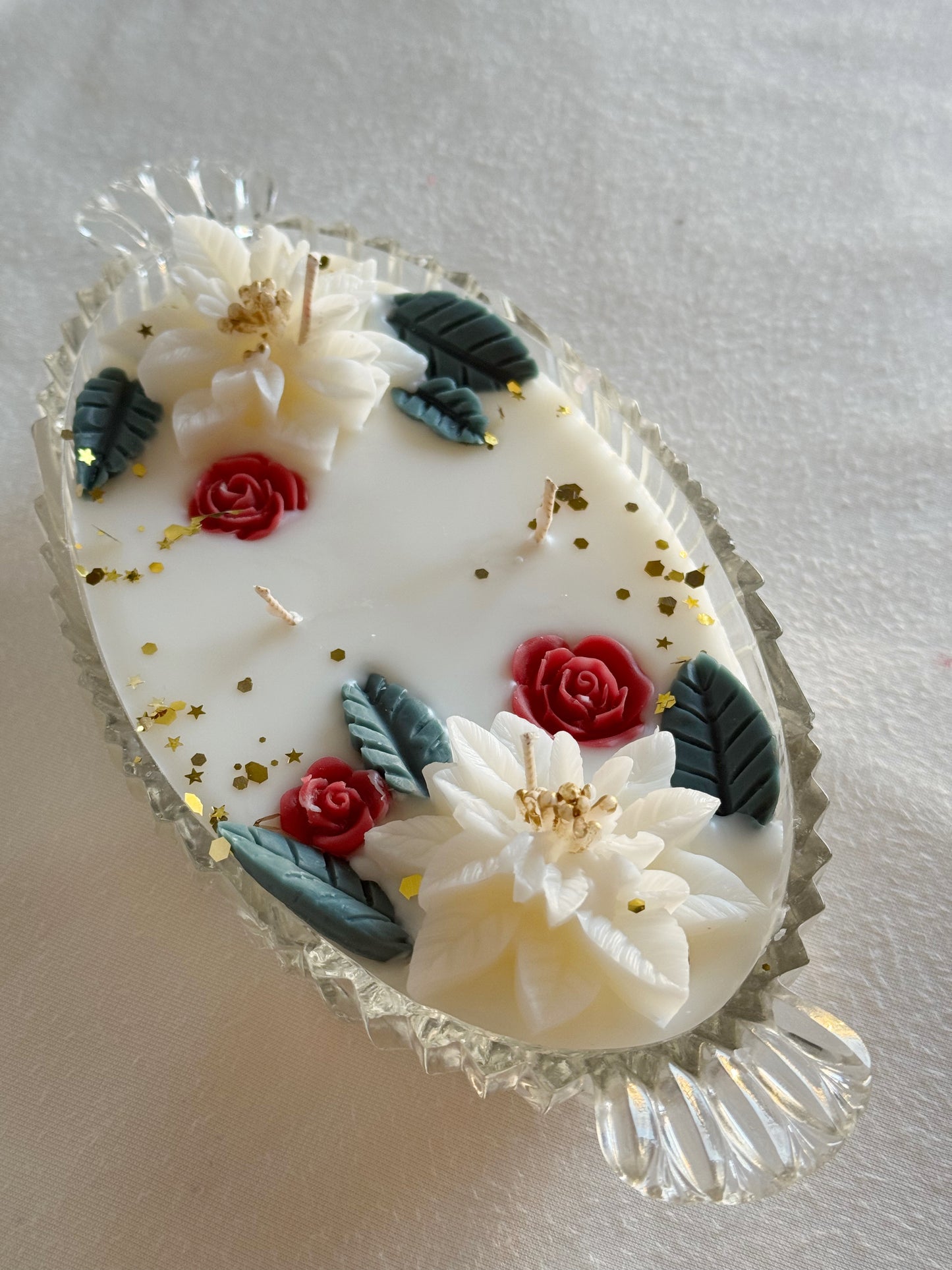 Merry + Bright decorative candle