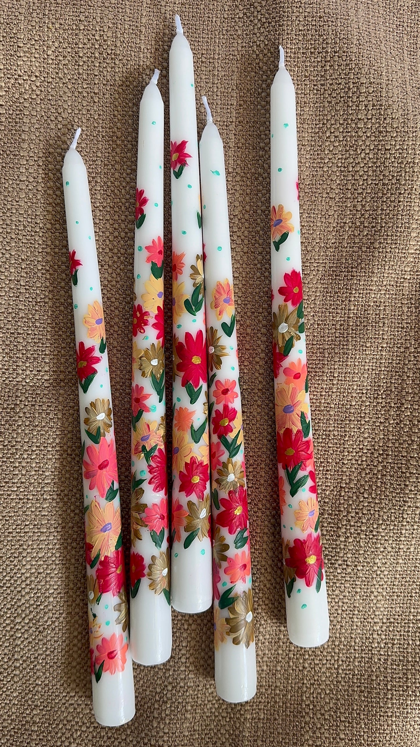 Rich Merriment taper candles, set of 5
