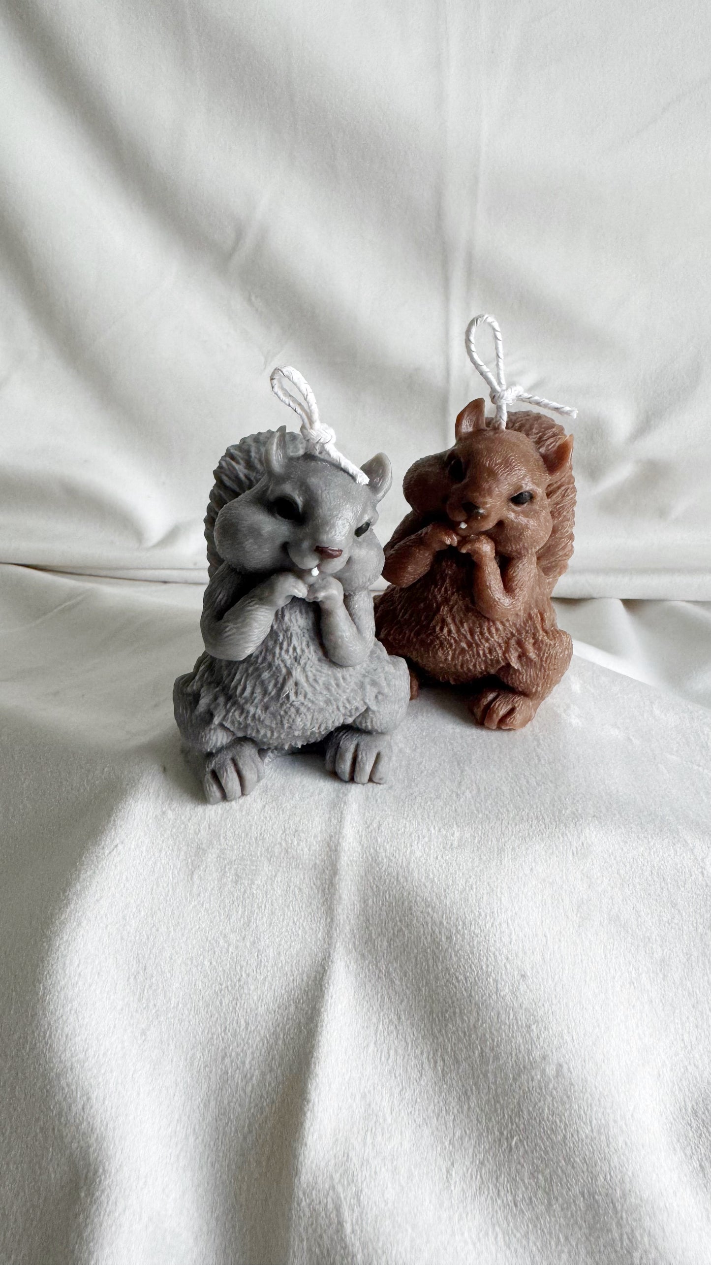 "Nutty & Nice" Squirrel Pillar Candle