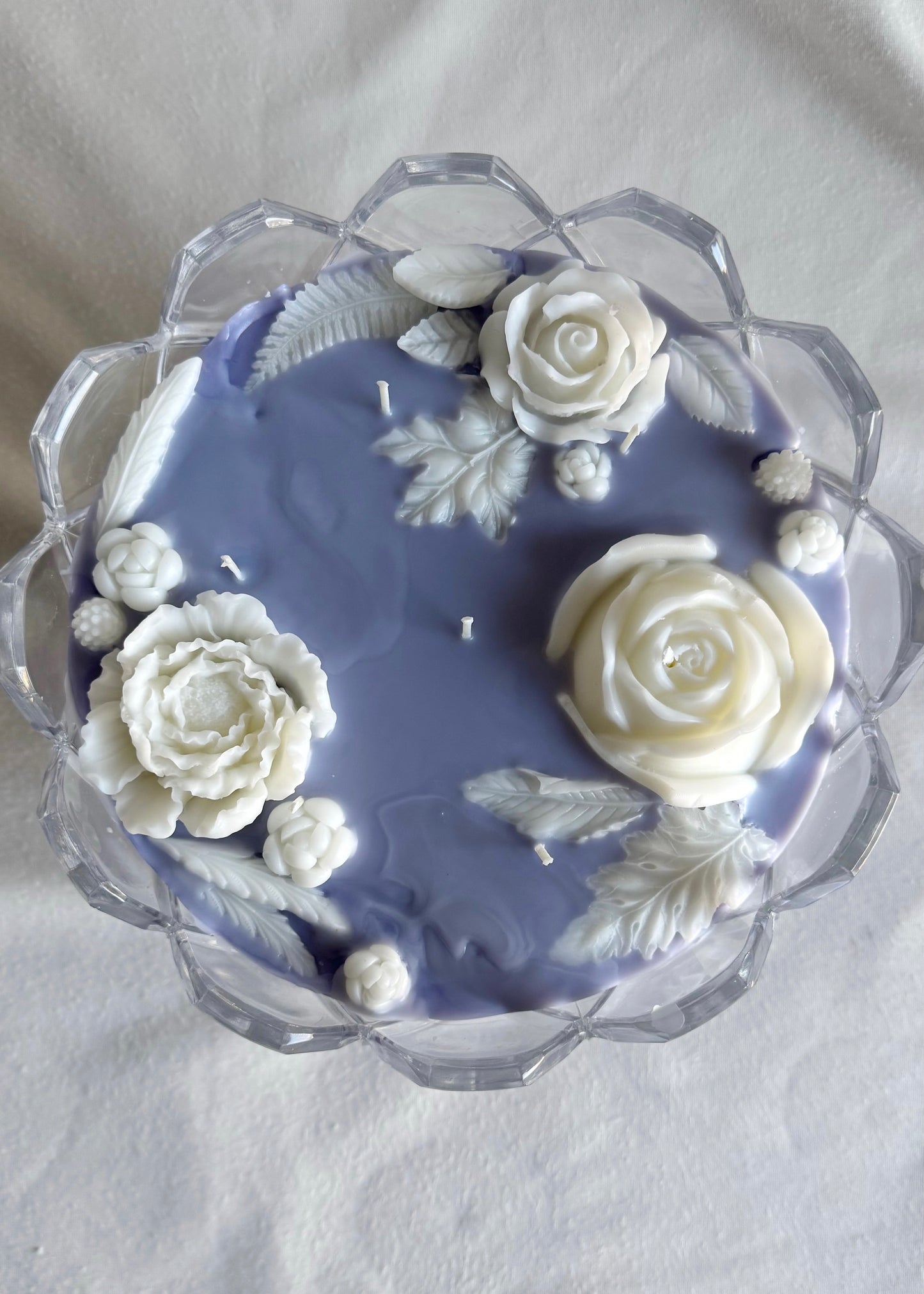 "Pastel Rose Bush" Decorative Candle