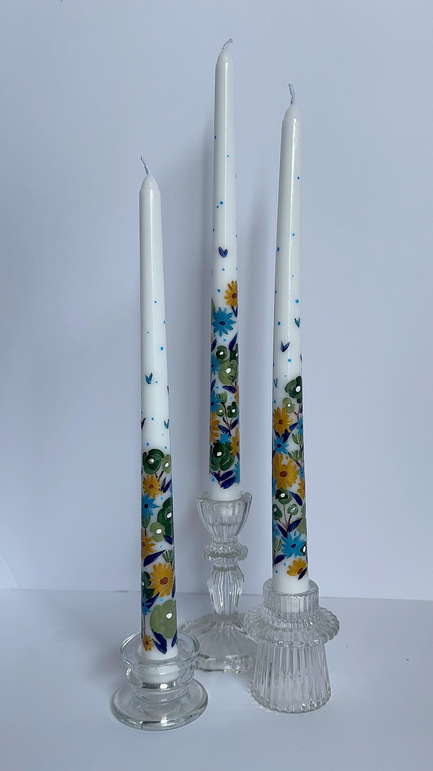 Feeling Blue taper candles, set of 5