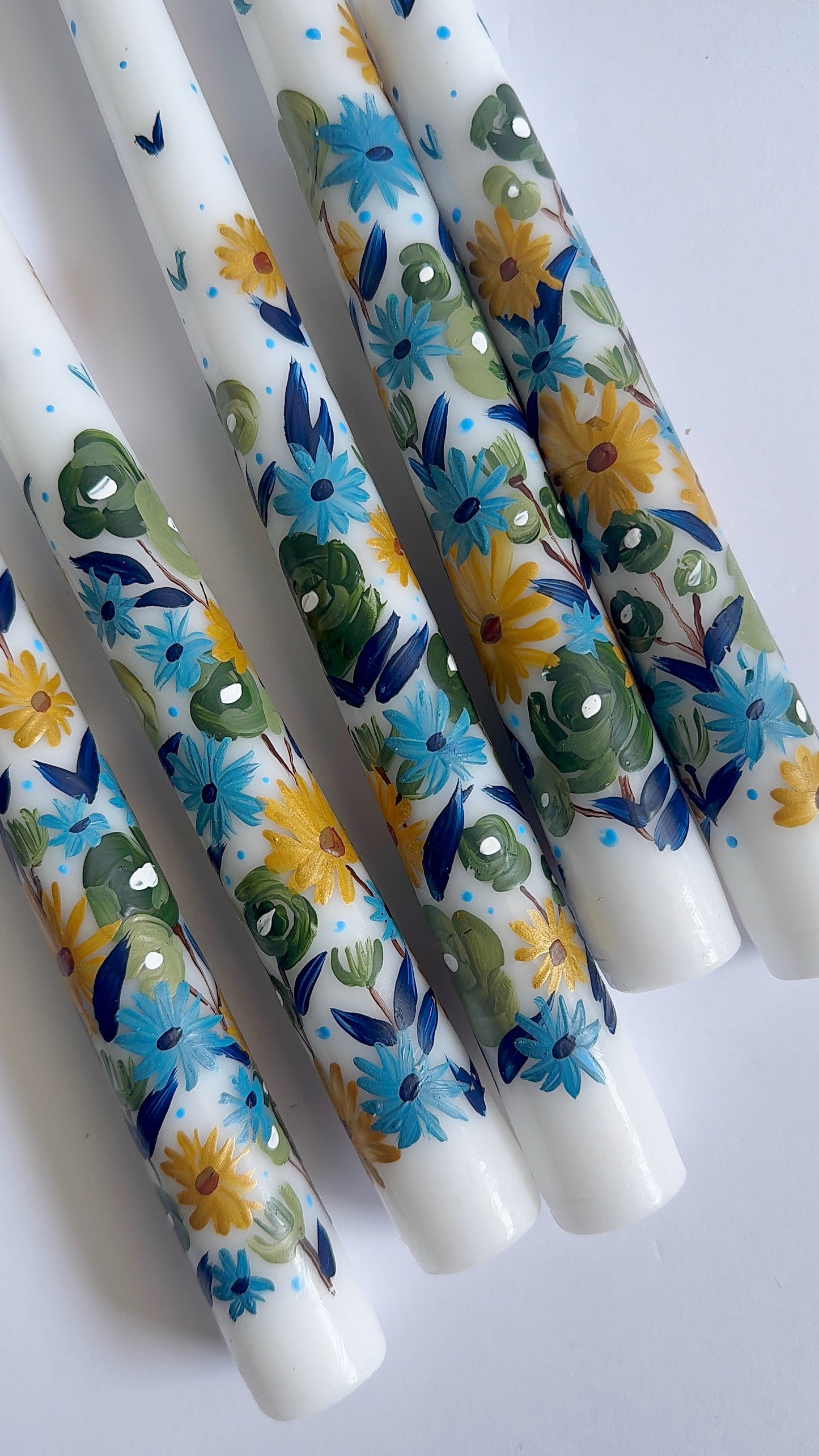 Feeling Blue taper candles, set of 5