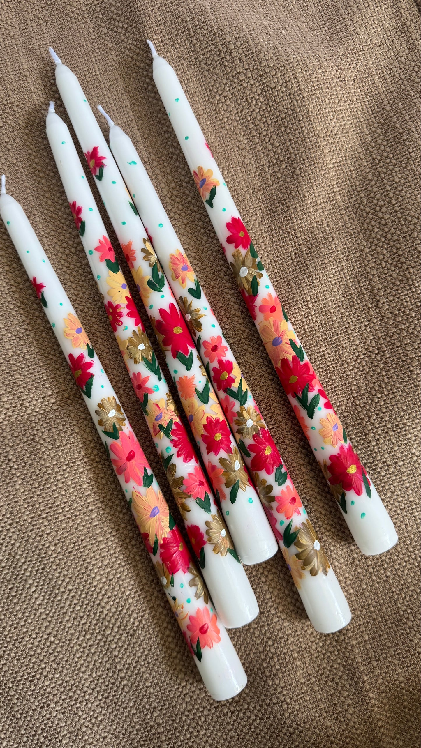 Rich Merriment taper candles, set of 5