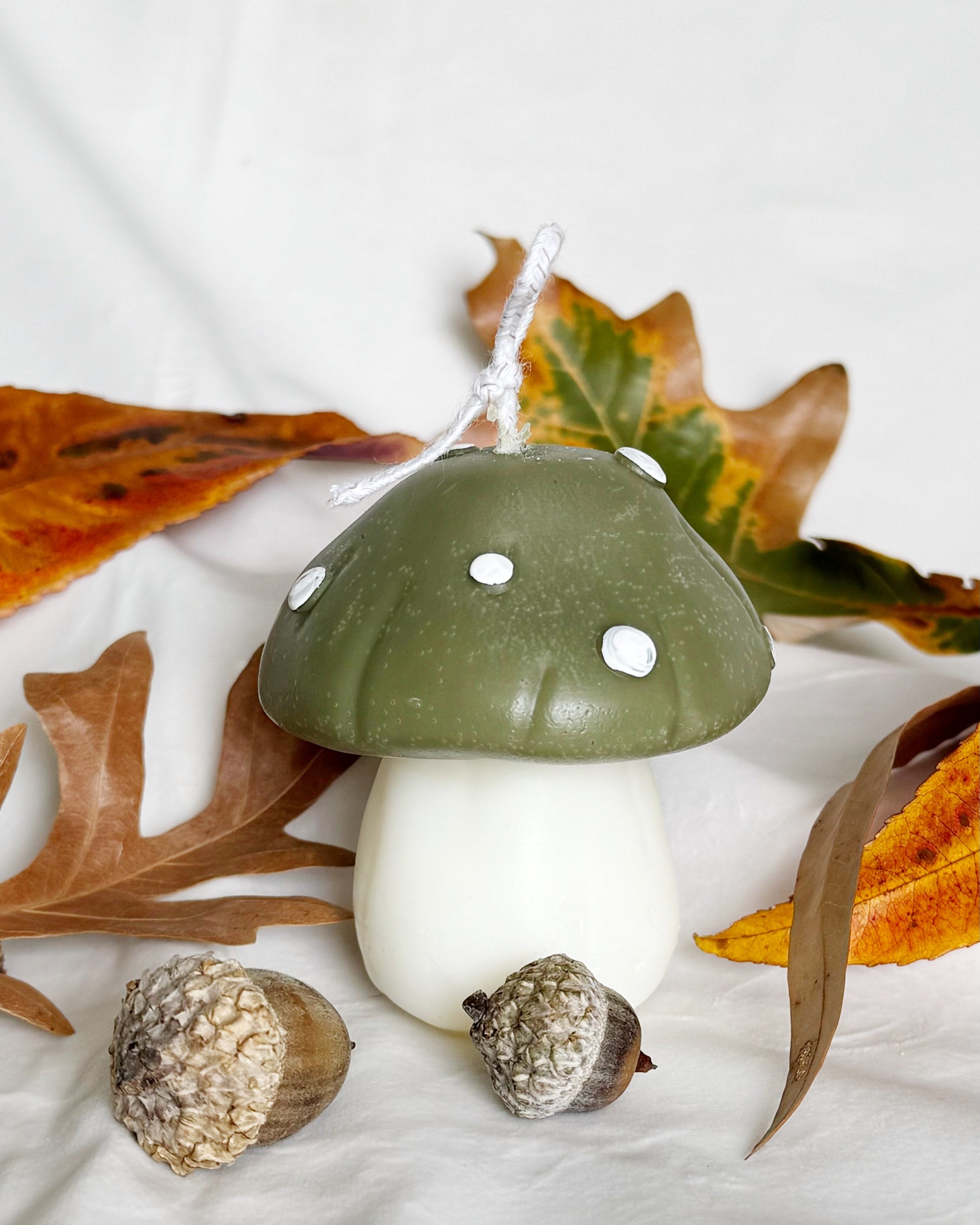Mushroom Pillar Candle – Frankincense & Myrrh