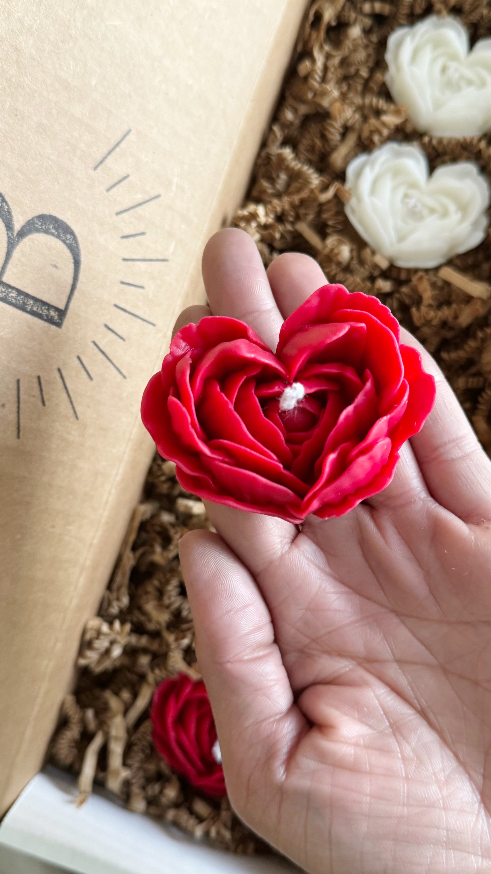 Bailiwick Studio red valentine candle scented candle pillar candle