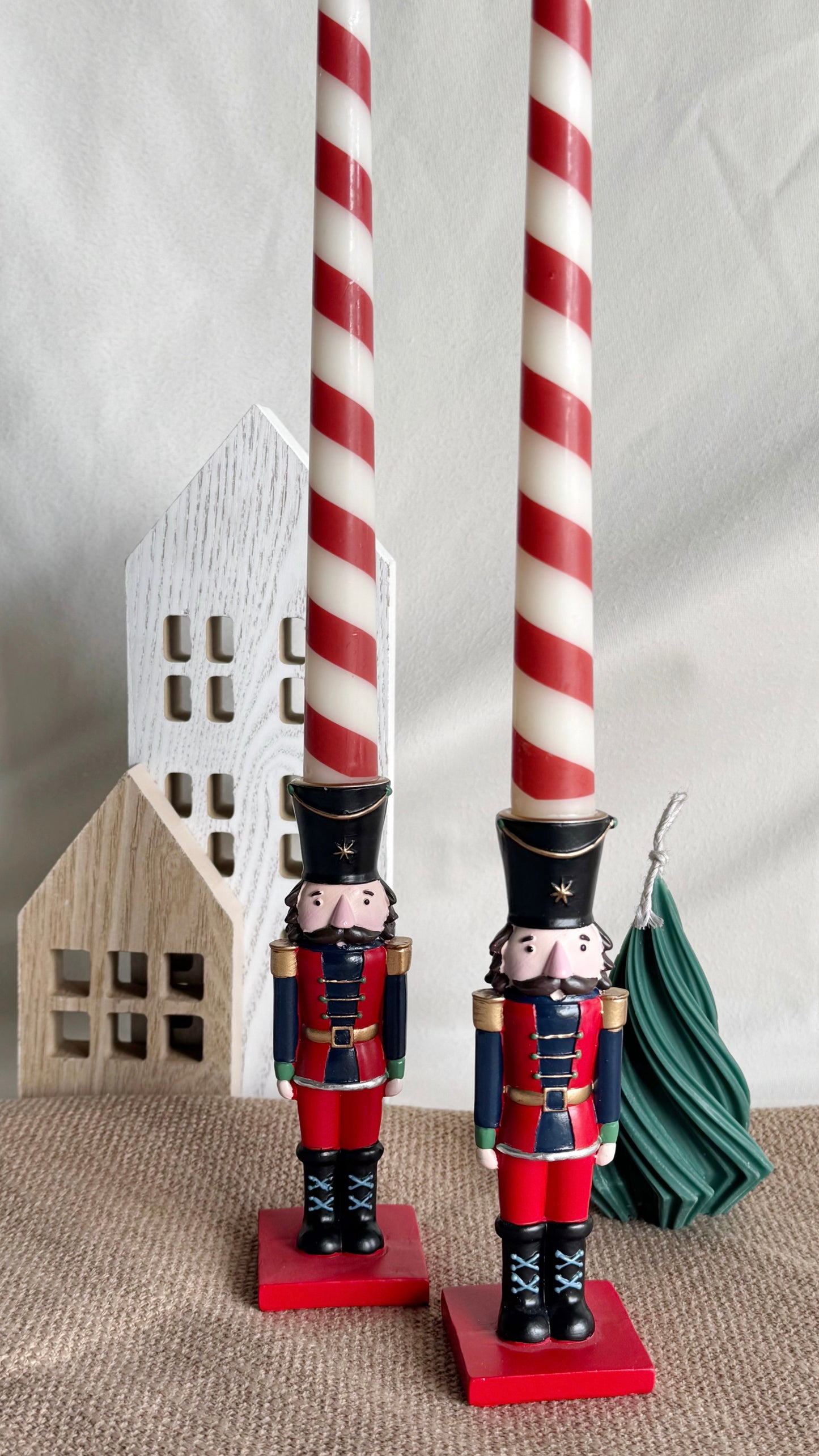 Nutcracker Candle Holder, set of 2