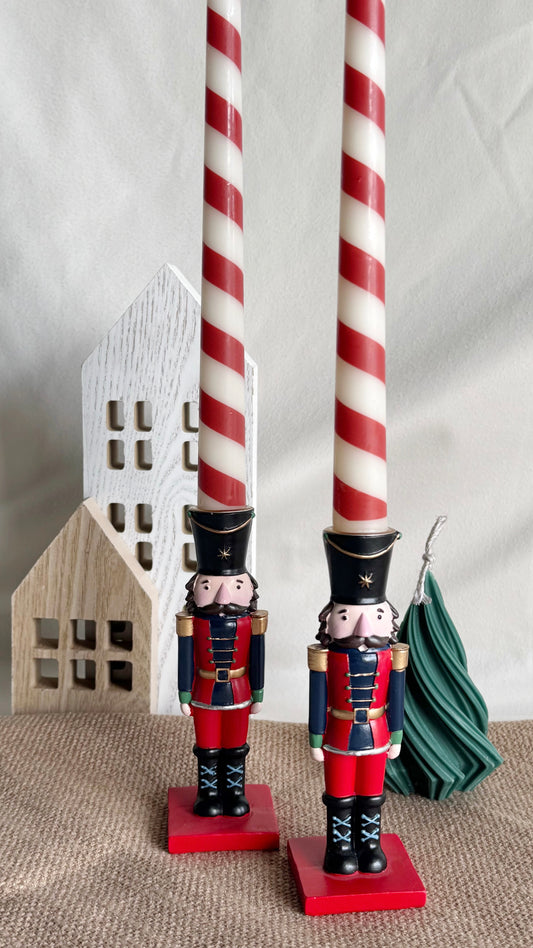 Nutcracker Candle Holder, set of 2