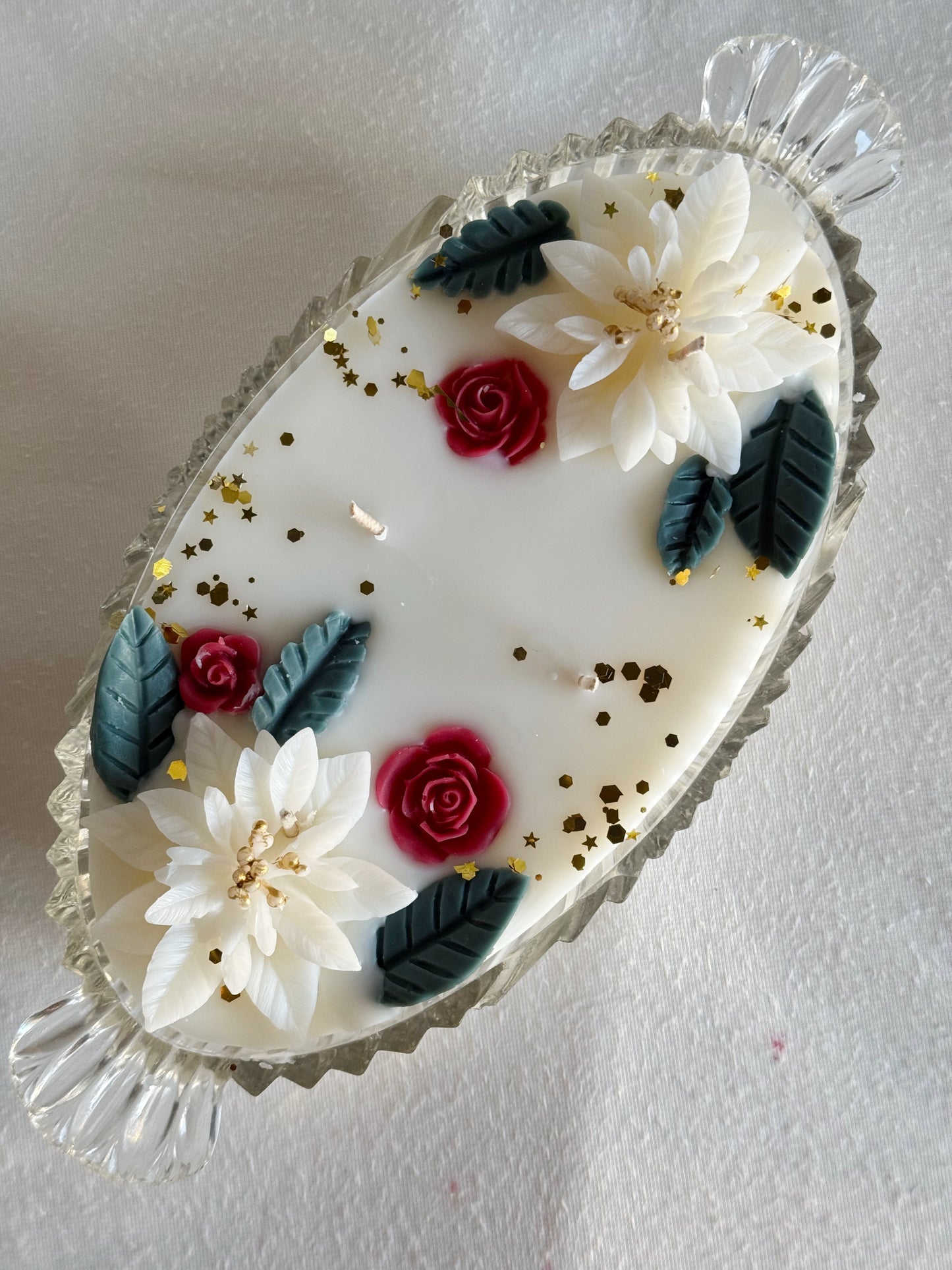 Merry + Bright decorative candle