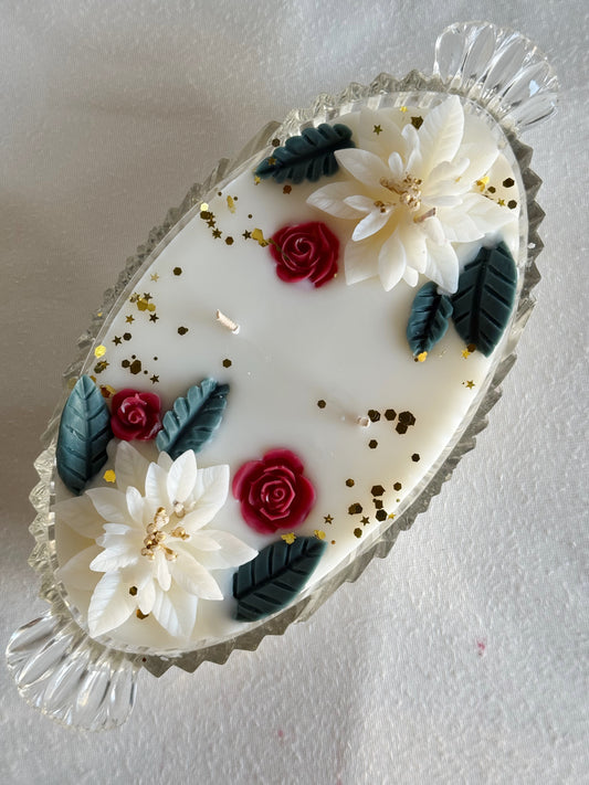 Merry + Bright decorative candle