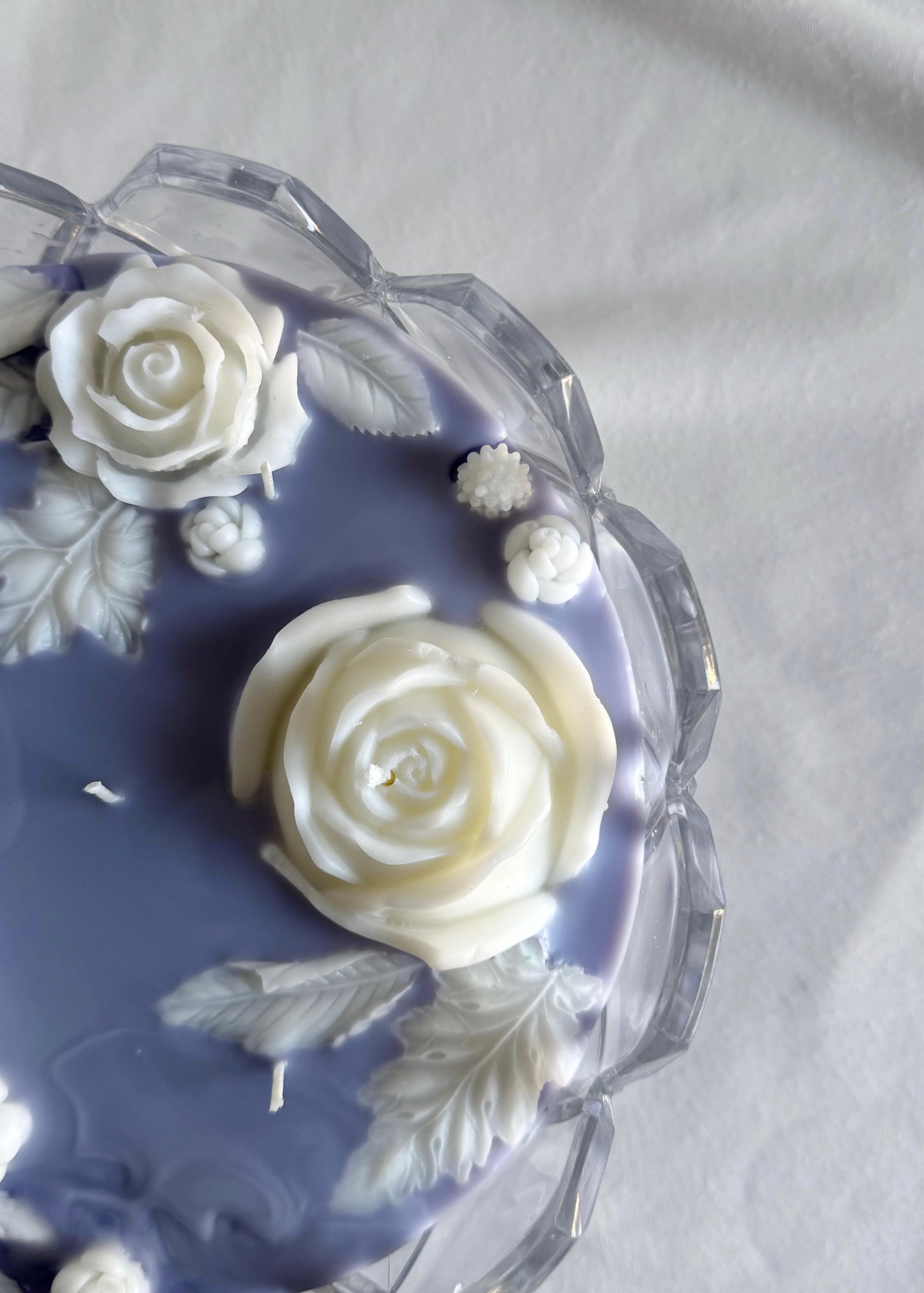 "Pastel Rose Bush" Decorative Candle