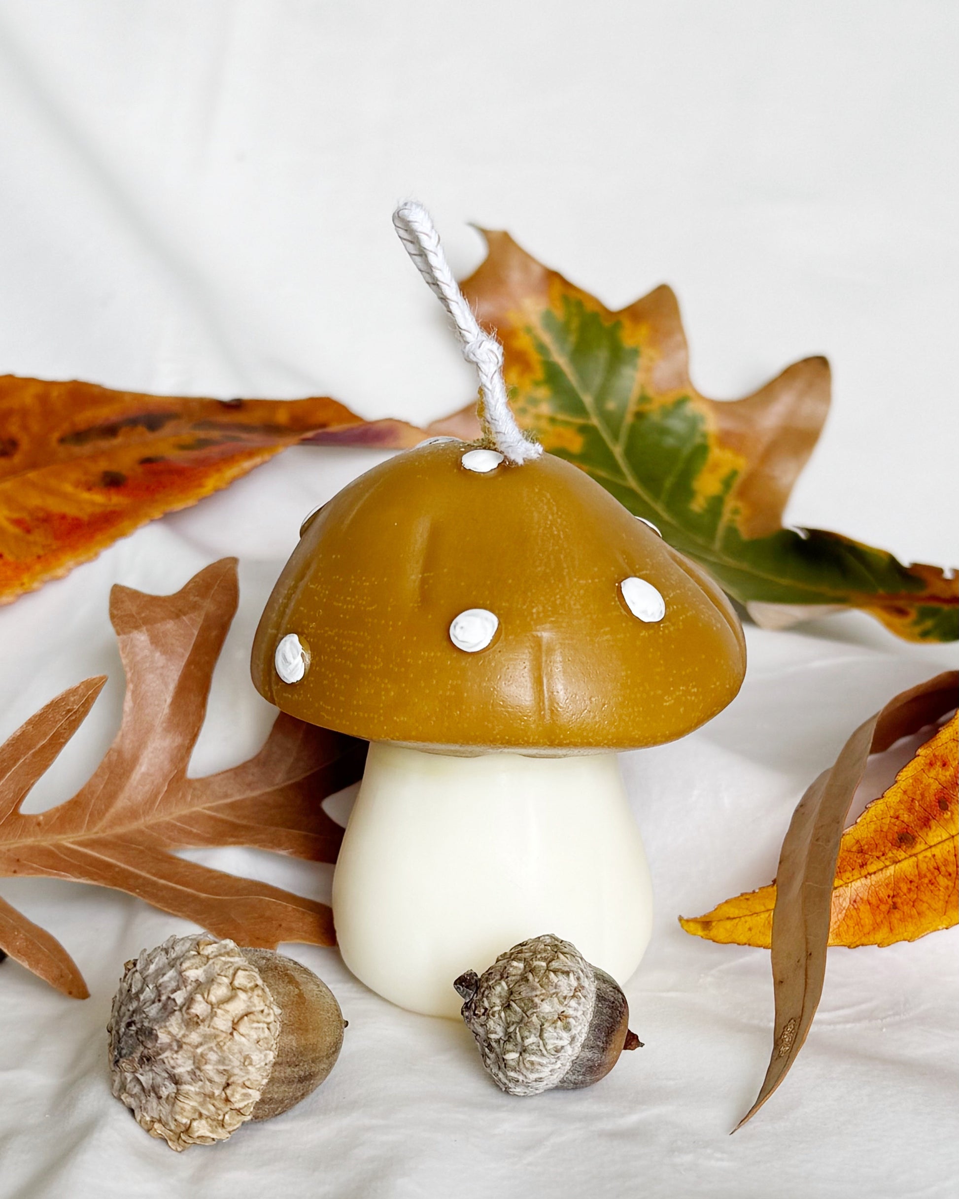 Mushroom Pillar Candle – Frankincense & Myrrh