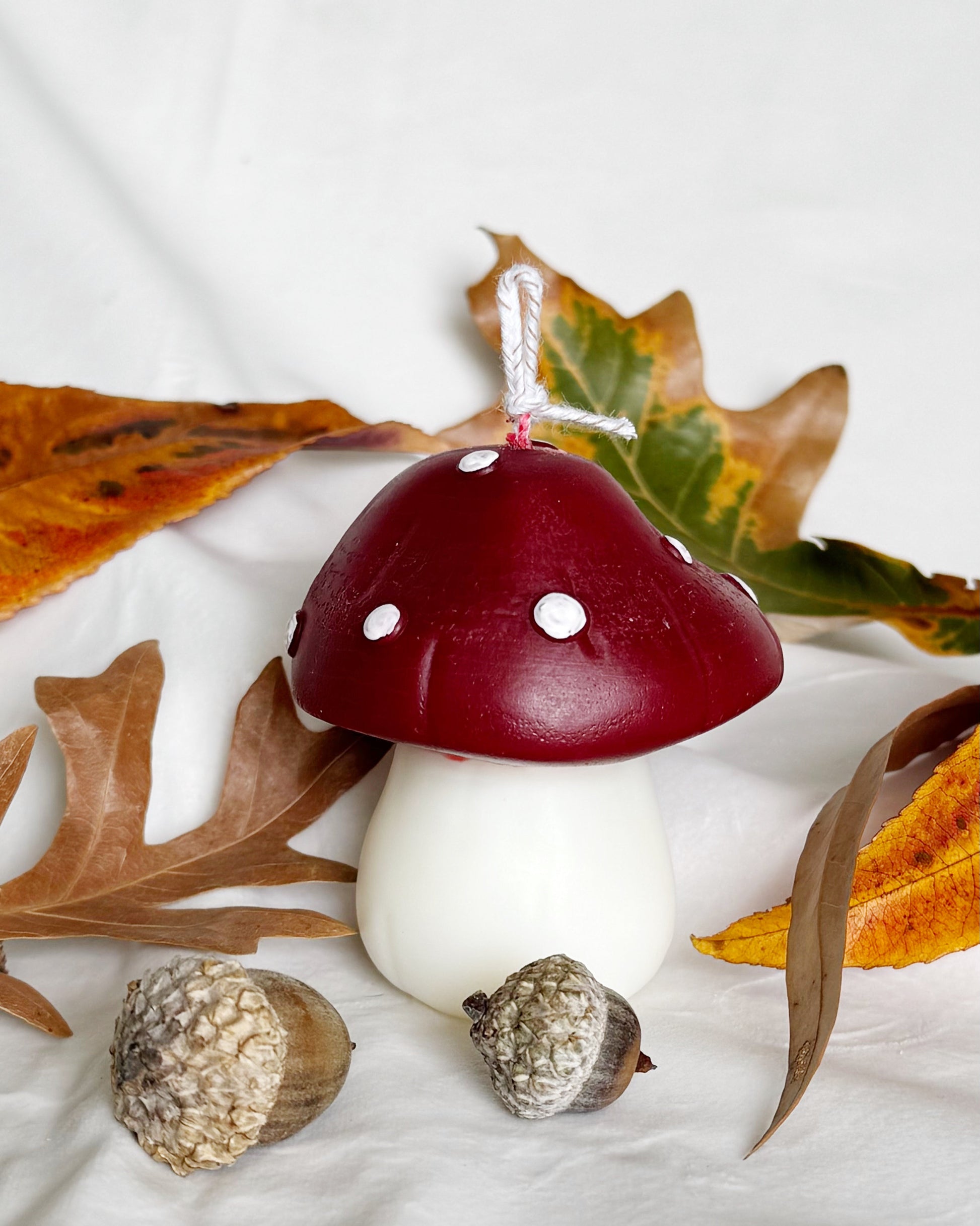 Mushroom Pillar Candle – Frankincense & Myrrh