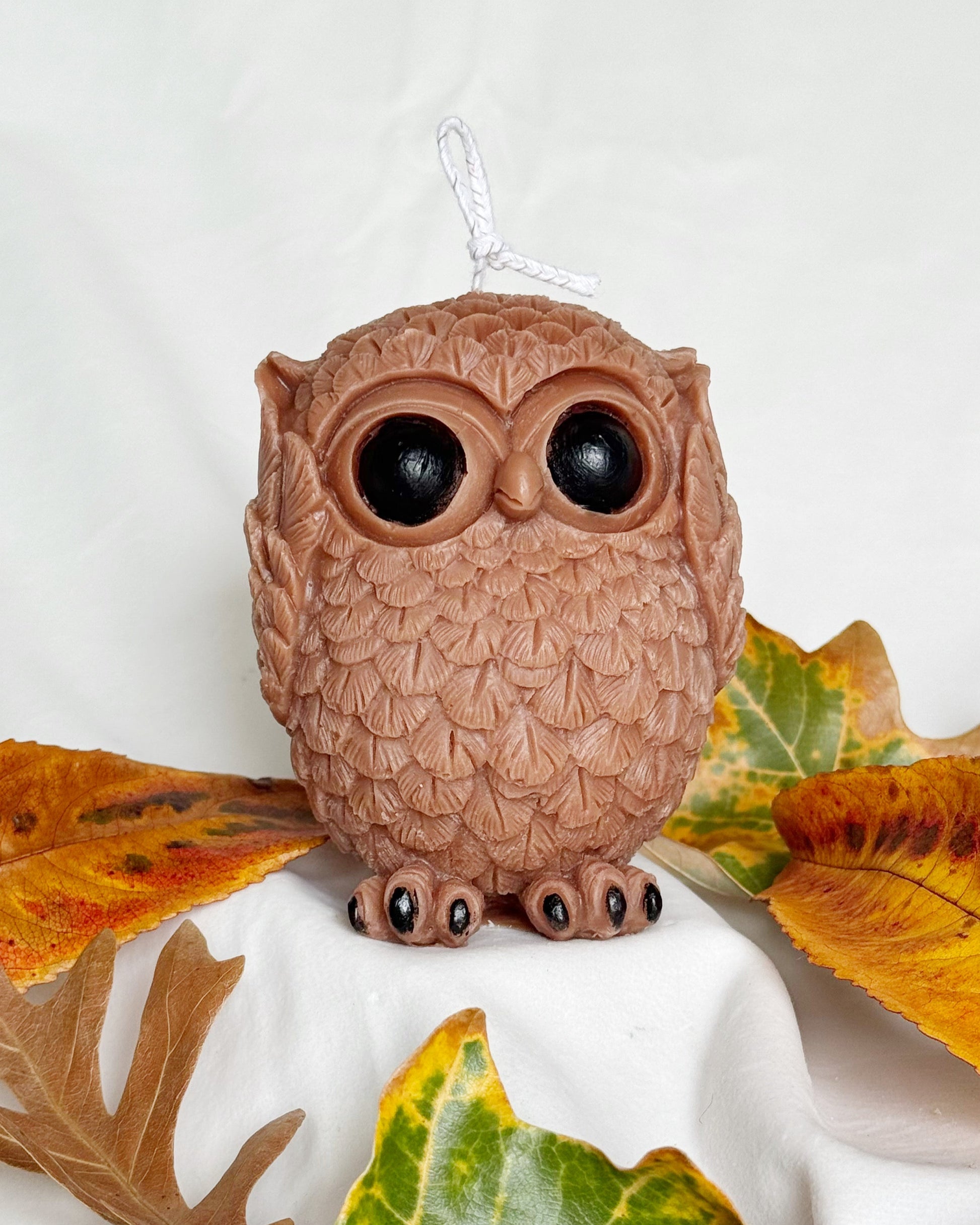 Owl Pillar Candle – Frankincense & Myrrh