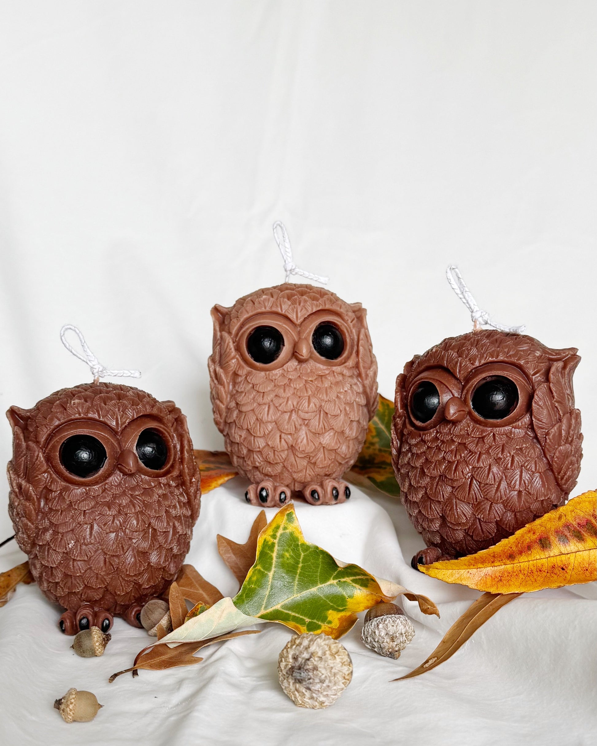 Owl Pillar Candle – Frankincense & Myrrh