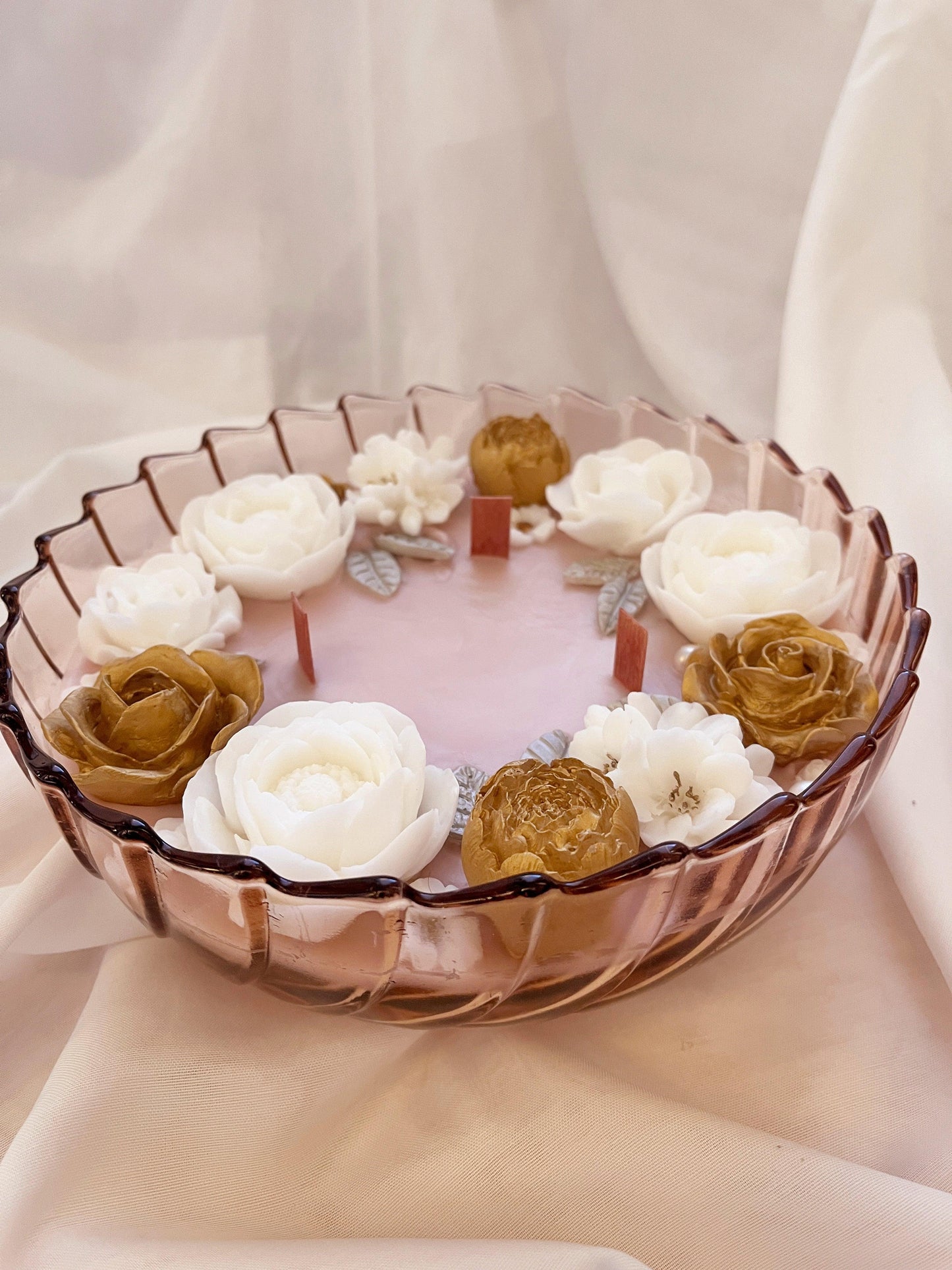 Perfect for You | Rose Candle in Colored Dish (without lid)