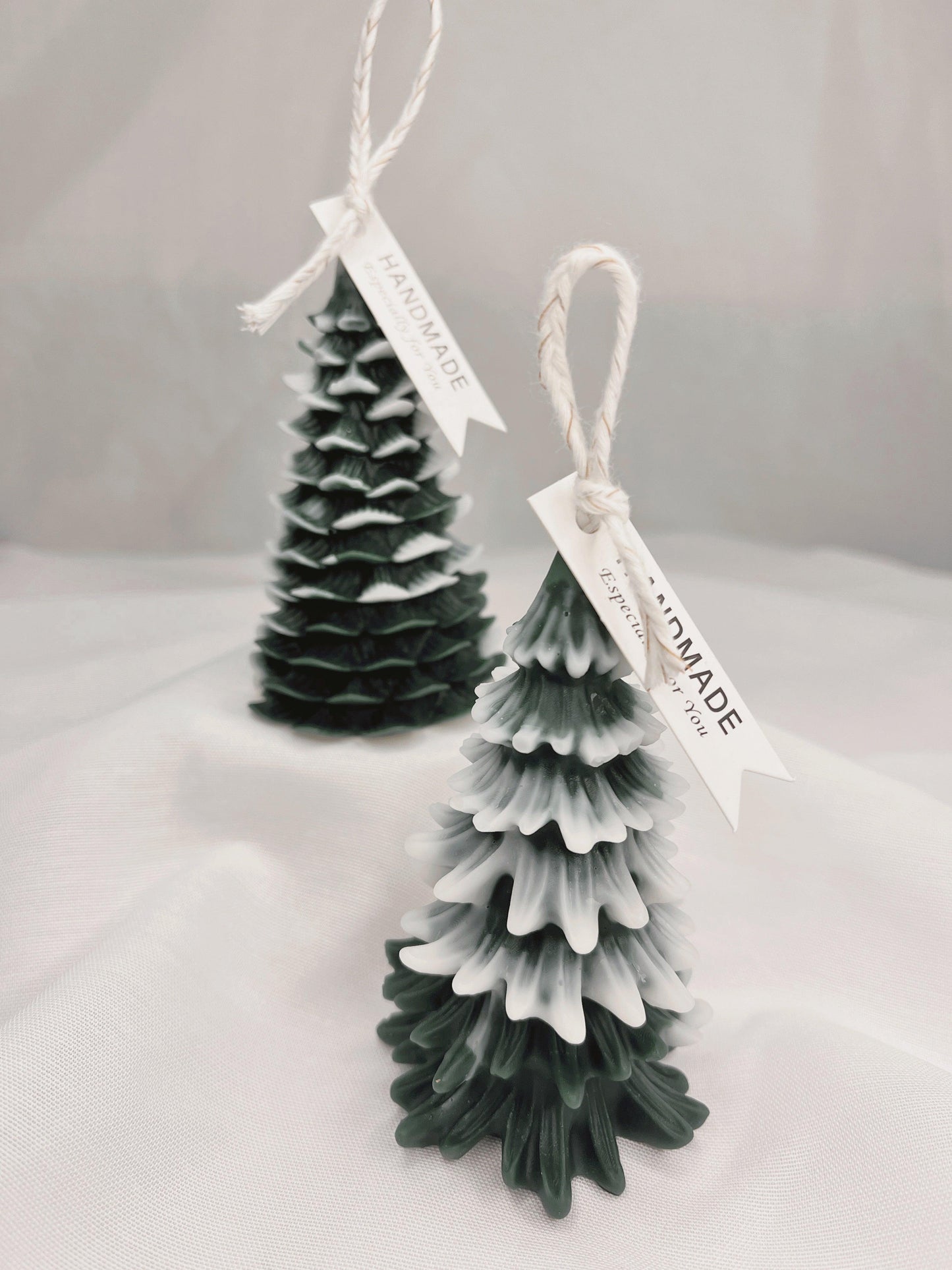 Coniferous To Love | Snow-tipped Tree Pillar Candles