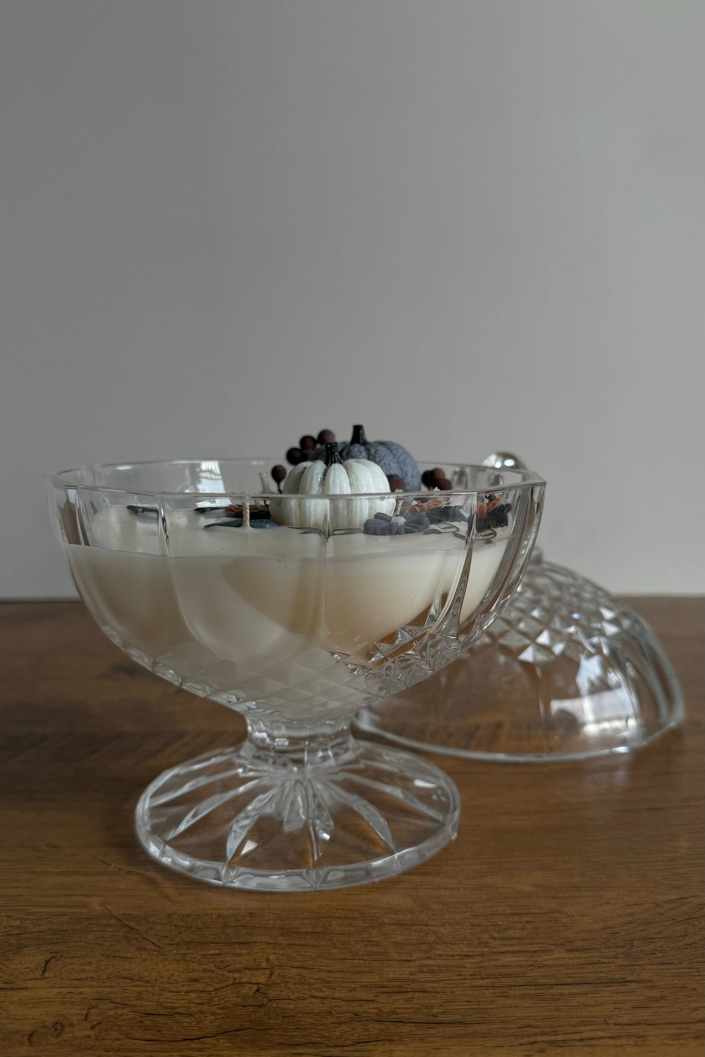 Pumpkin Patch glass dish with lid