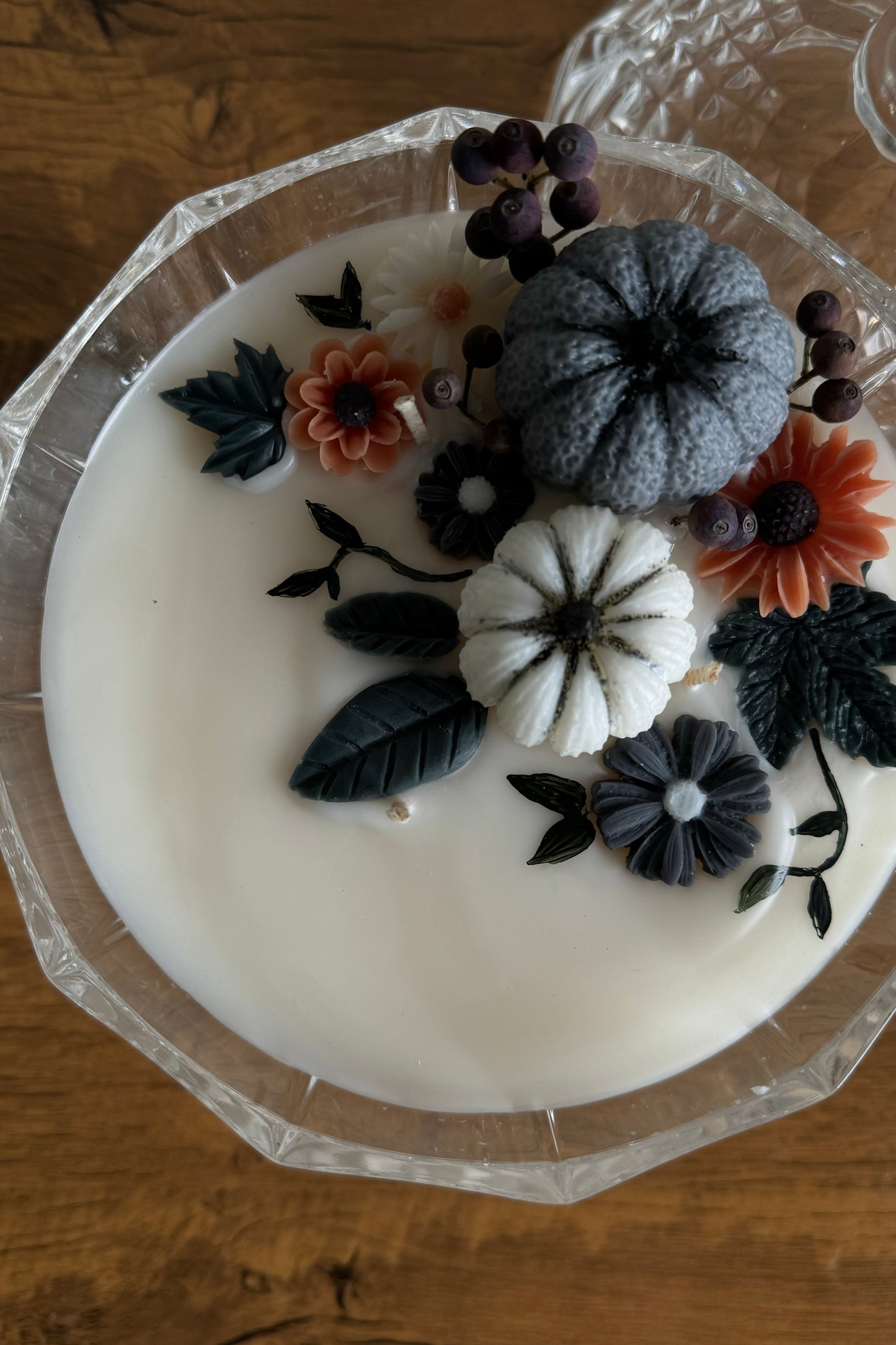 Pumpkin Patch glass dish with lid