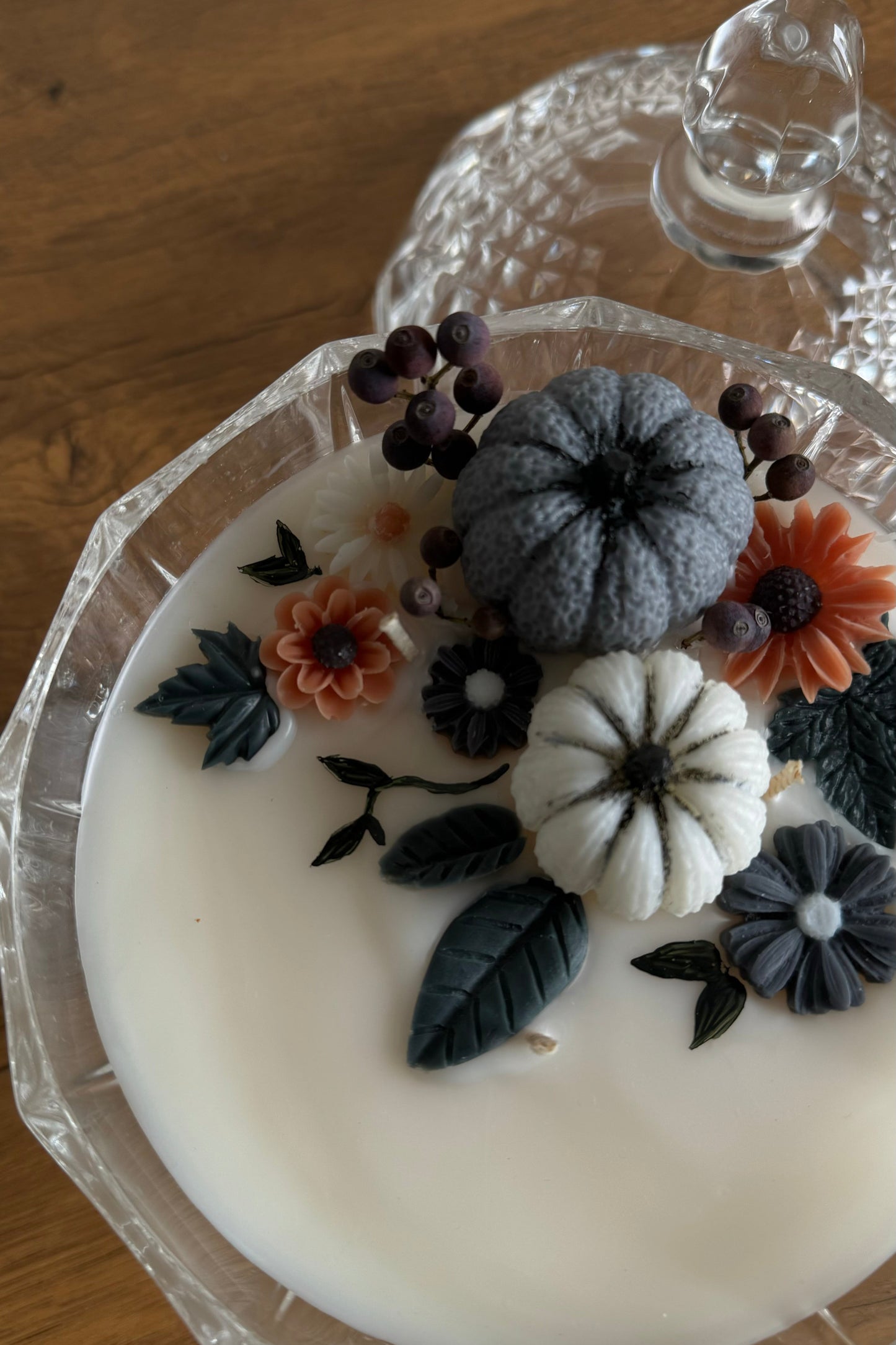 Pumpkin Patch glass dish with lid