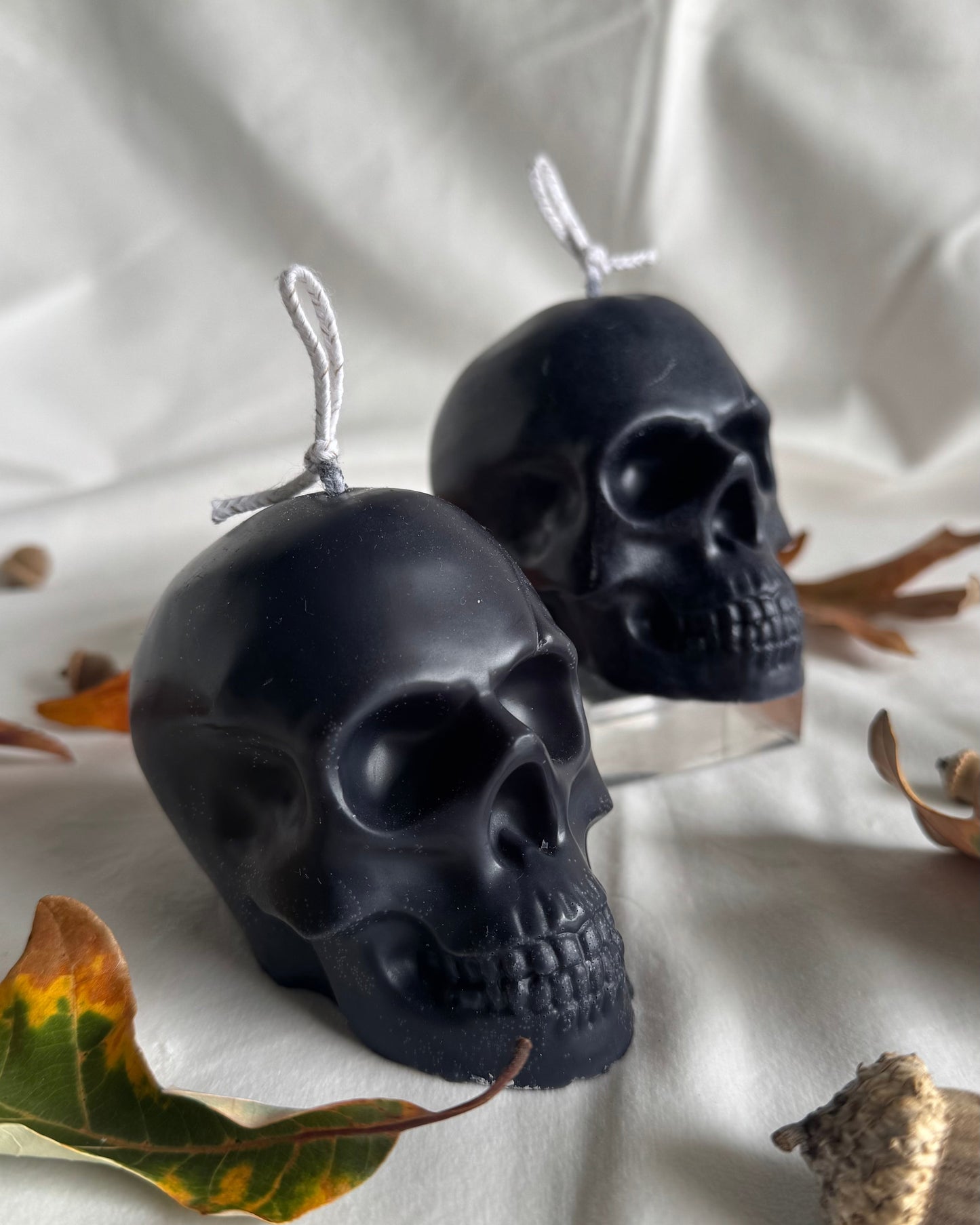 black skull candle halloween fall candle