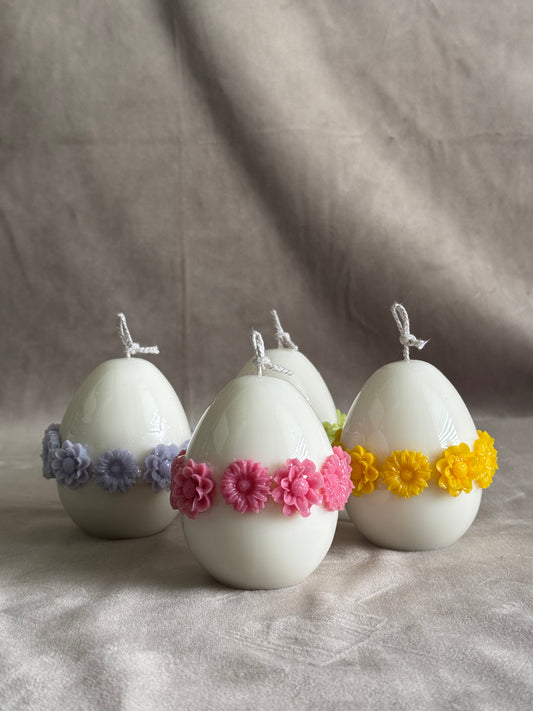 egg candle floral candle gloss candle