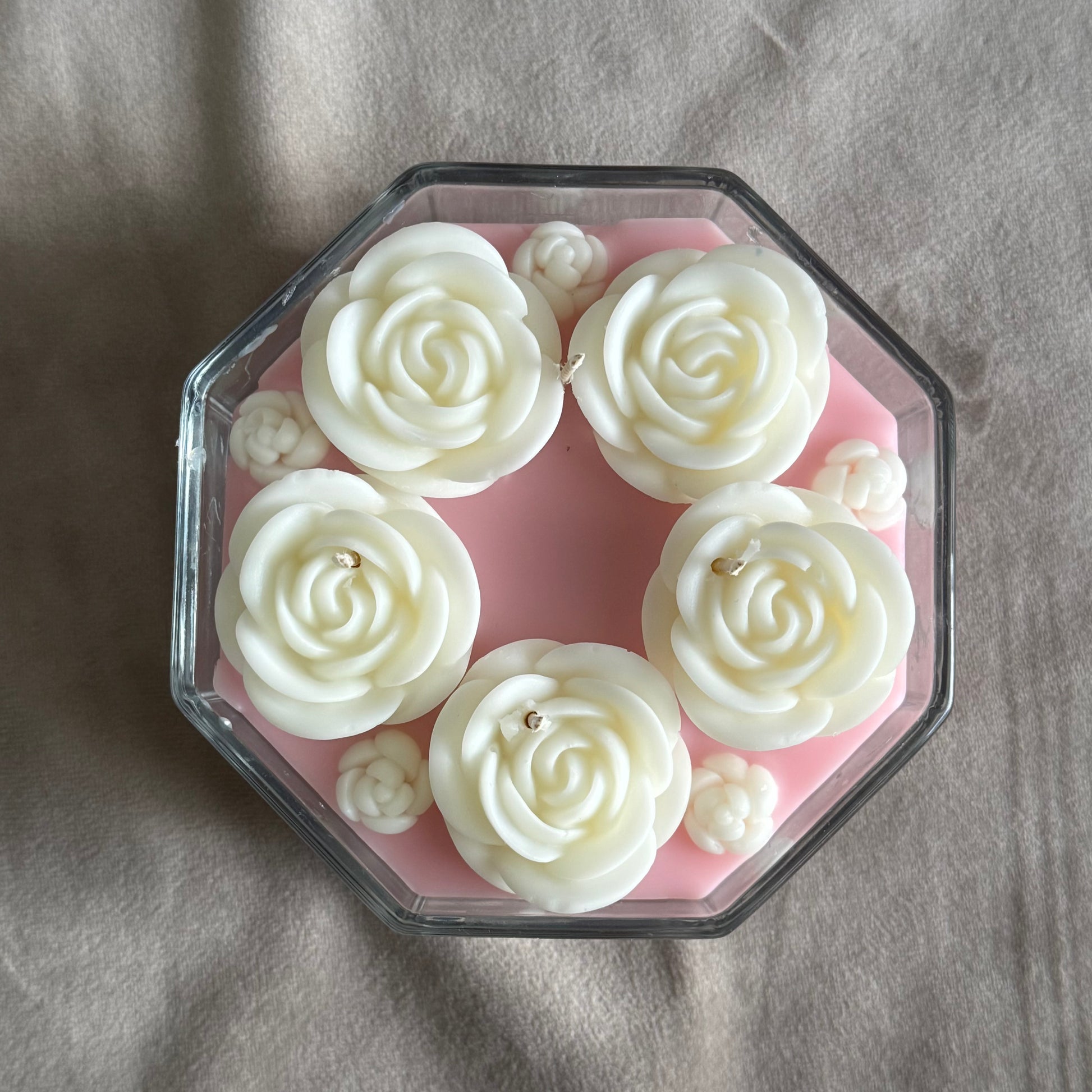 floral candle coconut apricot soy wax pink candle white flowers gift candle sea salt orchid 