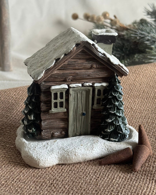 log cabin incense burner cozy cottage 