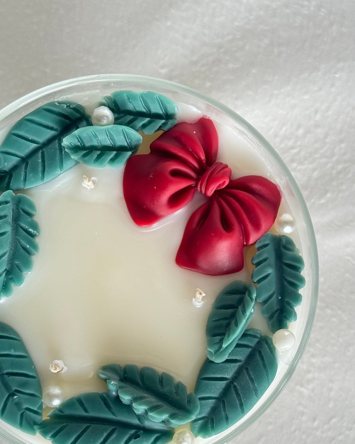 pedestal decorative candle peppermint mocha fragrance