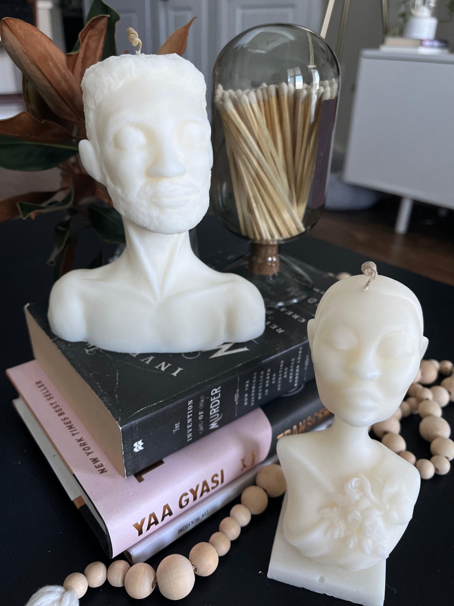 sculptural candles decorative candles hand sculpted candles black art