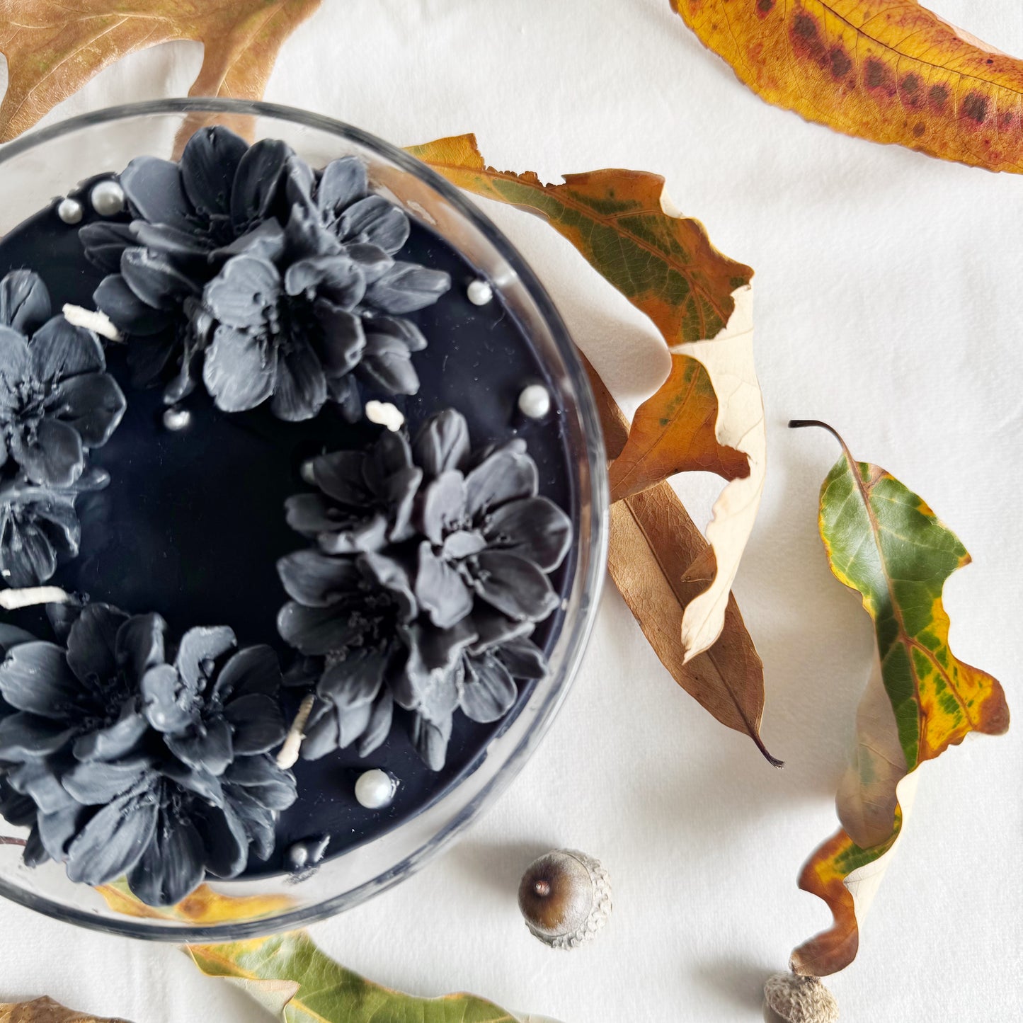 solar petals and coconut apricot candle