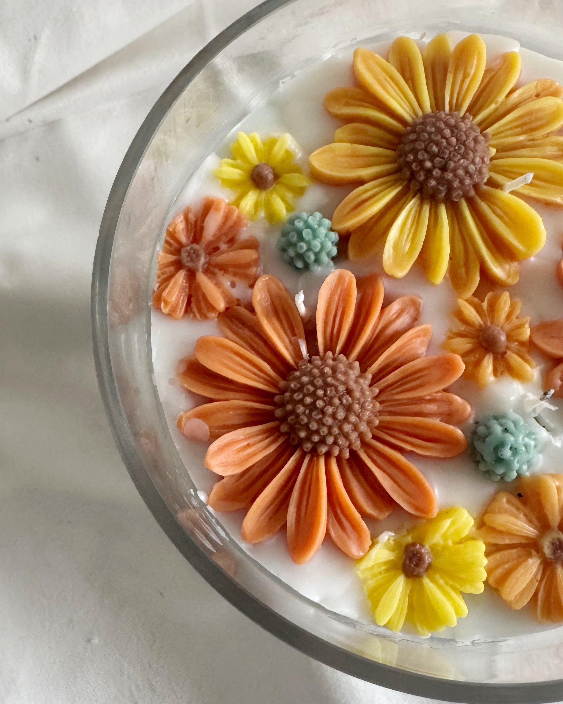 sunflower fall autumn decorative candle mango and coconut candle